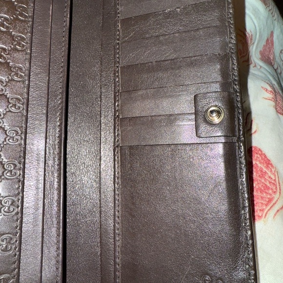 Gucci Dark Brown Embossed Leather Wallet - Picture 6 of 16